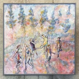 オリジナル絵画 油彩　タイトル Something Happiness_3