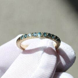 Gaudi royal blue diamond ring / K10YGの画像