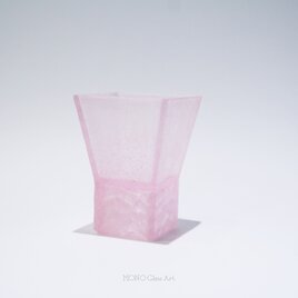 高台盃-赤-【ガラス酒器 | オリジナル・一点もの】の画像