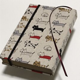 BOOKFACE（ブックフェイス）新書用ハードブックカバー／猫の行列《送料無料》