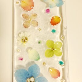 o様オーダー♪シンプルな花で大人かわいいIPHONE5ケース♪