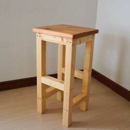 天然木ナチュラルの丸椅子（直径28cm／高さ50cm）サイズオーダー可