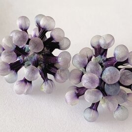 Quguriピアス「Spores 透青紫 」の画像