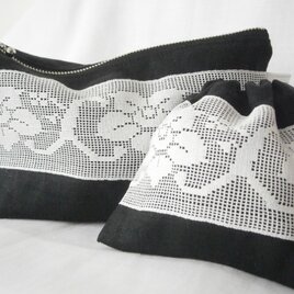 花lace×linen PouchSetの画像