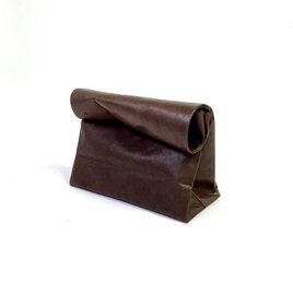 KAMIBUKURO(紙 袋) Mサイズ 国内本馬革製 ダークブラウンの画像