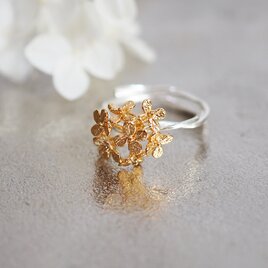 紫陽花のリング(silver×gold)の画像