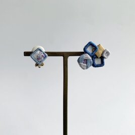 紫陽花の耳飾り (青)の画像