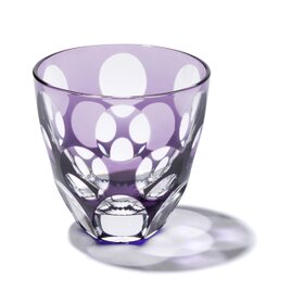 江戸切子 水玉万華鏡 紫（ぐい吞み）の画像