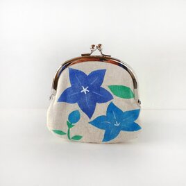 ★小銭入れがま口★花咲くがま口　桔梗　和風