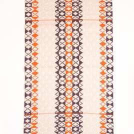 手織りマット（ガラ紡の糸とスーピマコットンの糸）57cm×112cmの画像