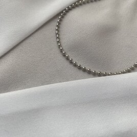 316L Simple Metal Necklaces　2.5 ステンレスネックレス　ボールチェーン38cmの画像