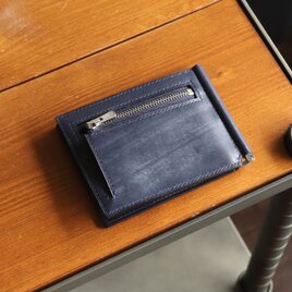 マネークリップ / Dark Navy【英国産ブライドルレザー】