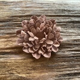 革花のブローチピン Lサイズ サーモンピンクの画像