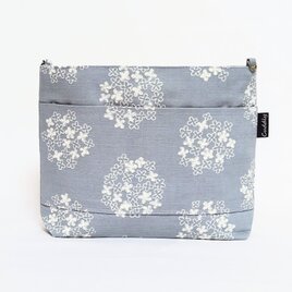 紫陽花グレーの2Wayバッグインバッグ(ナスカン付き)の画像