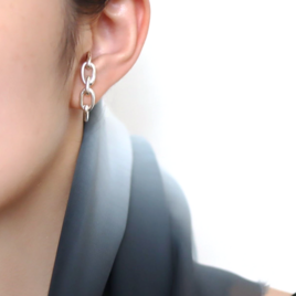 Noiseless long 925ノイズレスチェーンイヤーカフ ロングの画像