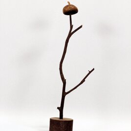 木の枝のオブジェ　ベレー帽の画像