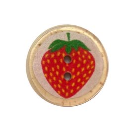 ドイツデザイン ココナッツ＆レジンボタン ストロベリー B-2725 JKフルーツ いちご 苺の画像