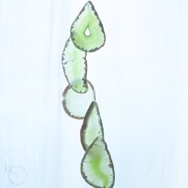 天然石瑪瑙風鈴 - Healing Green メノウのヒーリングチャイム ウィンドチャイムの画像