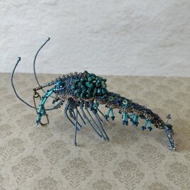 小海老　brooch 土耳古石の画像