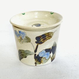 鉄絵蕎麦猪口揃え「つゆくさ」