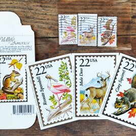 USA ヴィンテージ動物切手＆カード7点セット【U.S.A.】DA-CO108の画像
