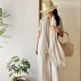 リネンコットンストール,上質リネンコットンストー, 大判リネンコットンショール,リネンコットン大判スカーフ