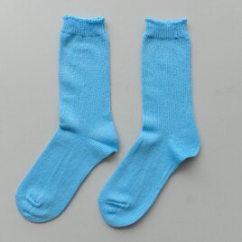 リネンニット ソックス（アクア）22-24cmの画像