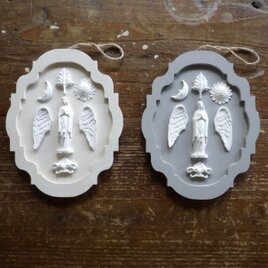 壁にかけるアートボード 2色展開 ■ 天使像　マリア像