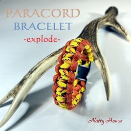 ブレスレット PARACORD パラコード パラシュート アウトドア ロープ キャンプ 防災 手編み 送料無料の画像