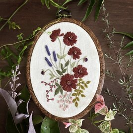 刺繍キッ春色フレンチノットステッチの刺繍フレーム | iichi 日々の