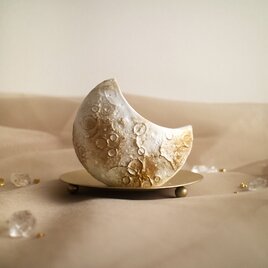 【ギフトにぴったり】moon ship stone | 月船のアロマストーンオブジェの画像