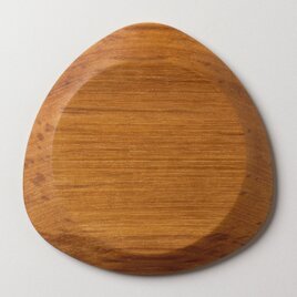 コースター（木製・無垢・リバーシブル）Wood Coaster トライオーバル　チークの画像