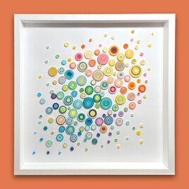 【Colors W-03】クイリングアート　インテリアアート　壁掛け　カラフルの画像