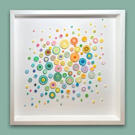 【Colors W-04】クイリングアート　インテリアアート　壁掛け　カラフルの画像