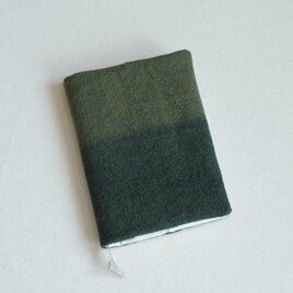 リネンのブックカバー 〈 moss 〉の画像