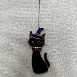 ハロウィン　オーナメント　（魔女猫）