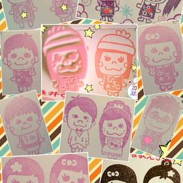 似顔絵風ネームはんこ★