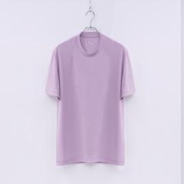 【ユニセックス】C BASIC　ウール100％半袖Tシャツ　(300ライトピンク　Sサイズ)の画像
