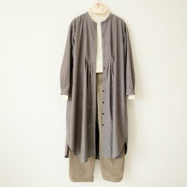 クラシックシャツワンピース  ダンガリーモカ Ｍ～Ｌサイズの画像