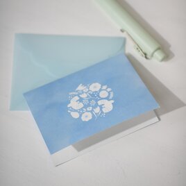 幸せの小鳥 ２つ折りメッセージカード（封筒セット）の画像