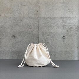 はぎれからうまれた 合切袋 白d