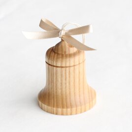 木のオーナメント　ベル　　　White Ash