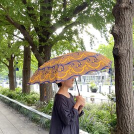 折り畳み傘（晴雨兼用）「稲」オイシイネ！_ブラウンの画像