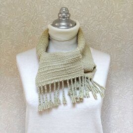 草木染毛糸の手織りマフラー　Ｍ-148の画像