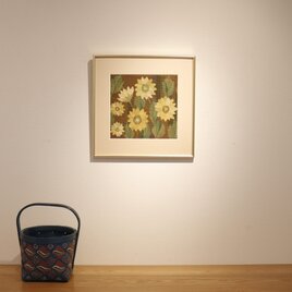 フレミッシュ絵織　額装（黄色の花）の画像