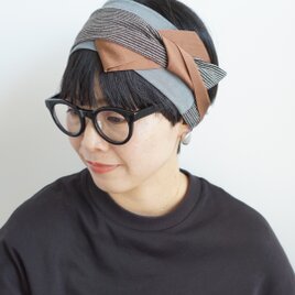 patchwork turban (cotton mix 23aw-f)