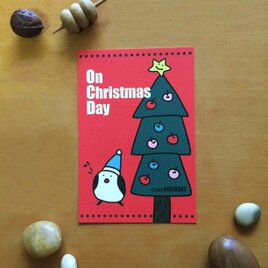 クリスマスのポストカード　シマエナガ　5枚セット　vol.2の画像