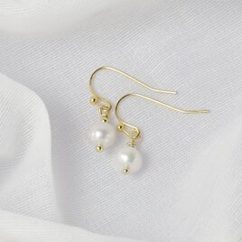小粒で大人な一粒の淡水パールの画像