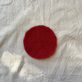 まぁるいほっこりコースター(アカイロ)の画像