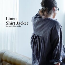 【リネンシャツジャケット】毎日が特別な瞬間になる ​リネンのシャツジャケット / ヴァニーユ h050a-vay2の画像